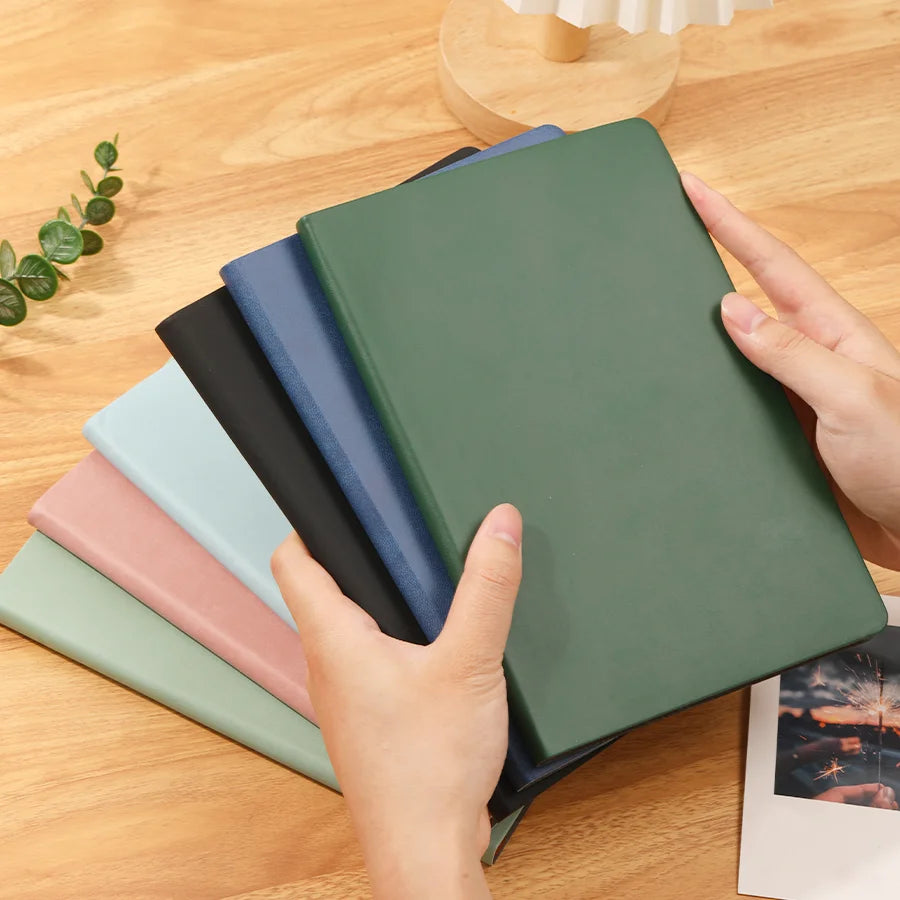 A5 Soft Leather Notebook, 120 Pages, Office Stationery, Waterproof Cover, Comfortable Touch, Hot Selling Beauty World Shop