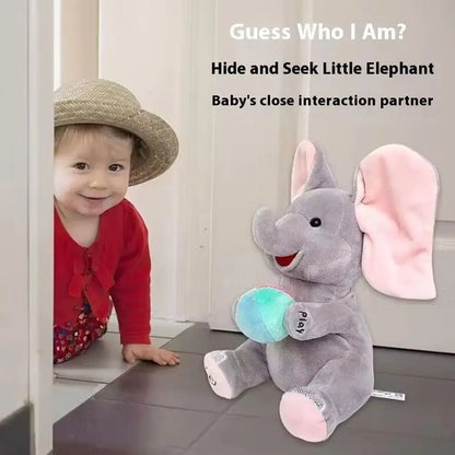 Hide-And-Seek Elephant Plush Toy Baby Interactive Singing Musical Toy For Soothing Children Head Up Training Toys Children Gift Beauty World Shop