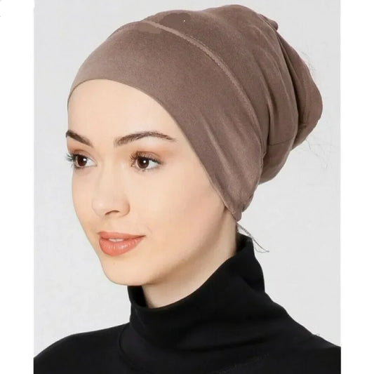 2020 soft modal inner Hijab Caps Muslim stretch Turban cap Islamic Underscarf Bonnet hat female headband tube cap turbante mujer Beauty World Shop