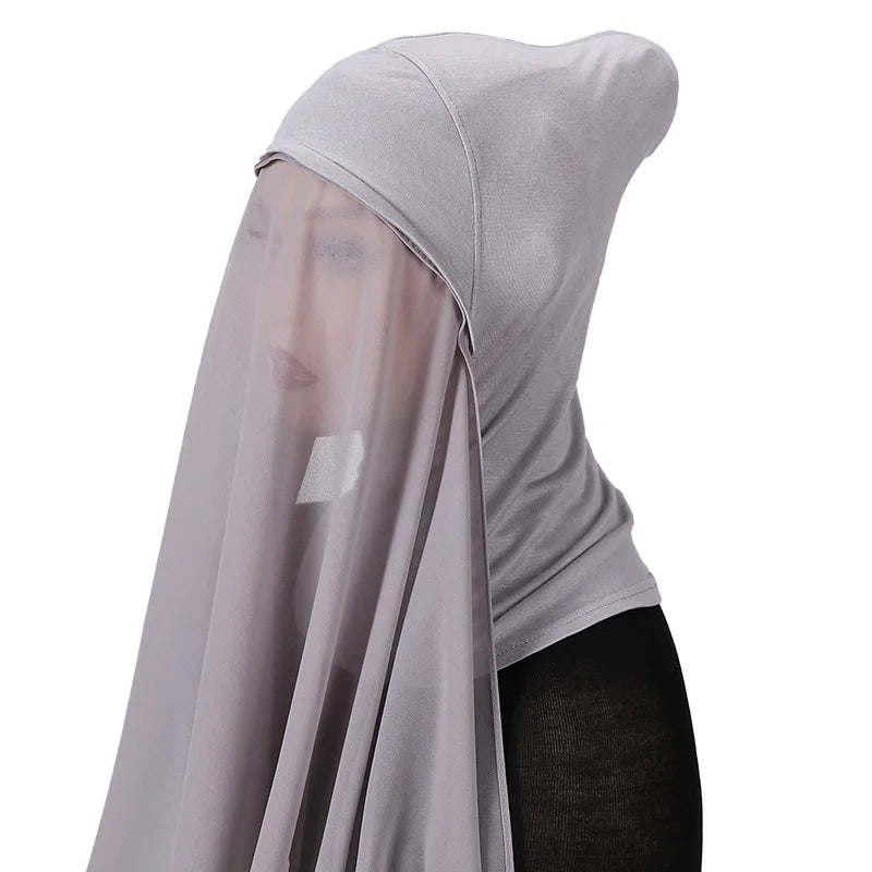 Full Cover Inner Muslim Chiffon Hijab Instant Scarf Islamic Cap Head Wear Caps Underscarf Bone Bonnet Headcover Beauty World Shop