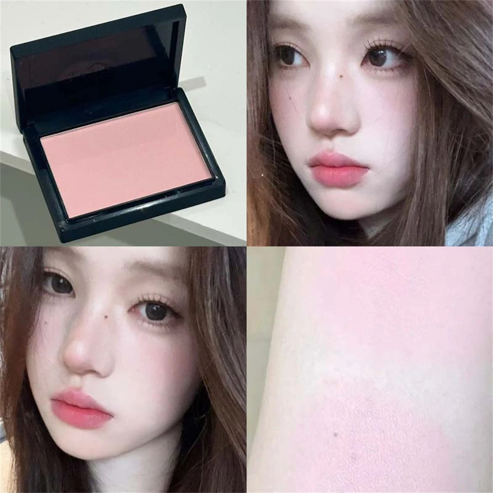 Monochrome Matte Blusher Palette Soft Silky Cheek Natural Facial Rouge Plate Lasting Nude Low Saturation Powder Blusher Disk Beauty World Shop