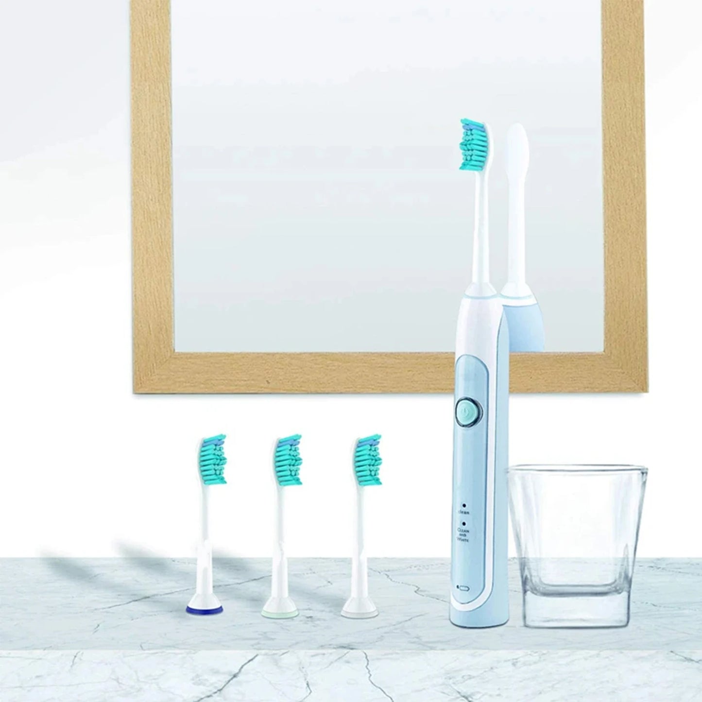 4-32pcs Electric Toothbrush Replacement Heads Compatible with Philips Sonicare Replacement Brush Heads Click-on Handles Beauty World Shop