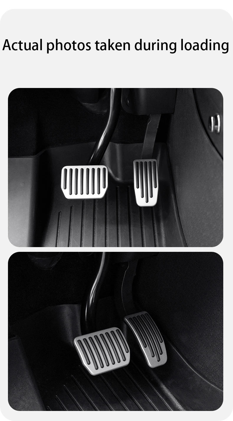 For Tesla Model Y Juniper 2025 2026 Upgrade Foot Pedal Pads Non-slip Accelerator Brake Rest Performance Aluminum Mat Accessories Beauty World Shop