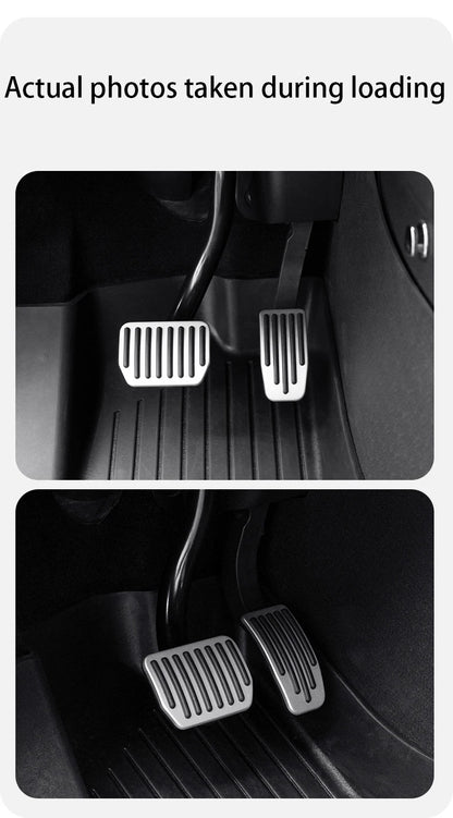 For Tesla Model Y Juniper 2025 2026 Upgrade Foot Pedal Pads Non-slip Accelerator Brake Rest Performance Aluminum Mat Accessories Beauty World Shop