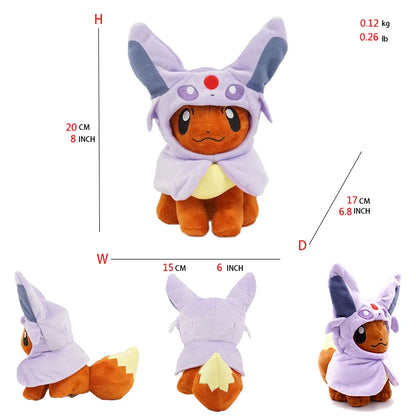 Eevee Cos Umbreon Espeon Jolteon Flareon Glaceon Vaporeon Sylveon Leafeon Plush Toy Stuffed Soft Cartoons All Star Collection Beauty World Shop