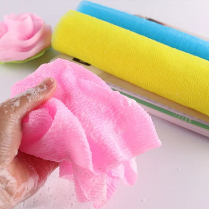 1Pcs Japanese Body Wash Towel Beauty Skin Exfoliating Cloth Washcloth Nylon Bath Towel Skin Polishing Towel Body Back Scrubber Beauty World Shop