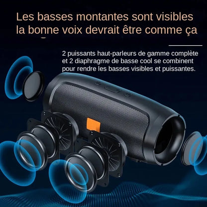 2025NEW ViVO Portable Bluetooth Speaker Wireless High Fidelity Surround Sound Box Outdoor Waterproof Camping Party Loudspeaker