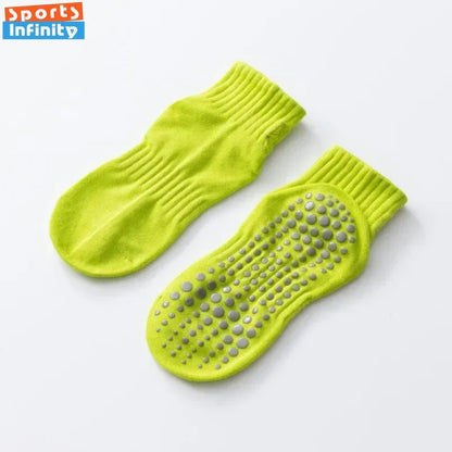 Simple Non-slip Breathable Yoga Socks Women Pilates Socks  Indoor Dance Fitness Gymnastics Professional Training Sports Socks Beauty World Shop