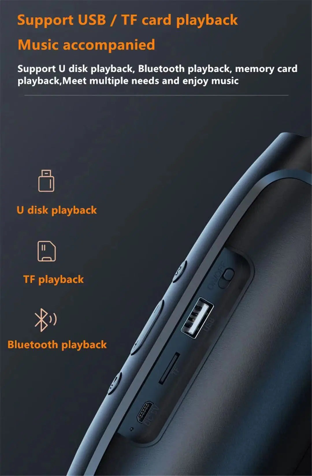 2025NEW ViVO Portable Bluetooth Speaker Wireless High Fidelity Surround Sound Box Outdoor Waterproof Camping Party Loudspeaker