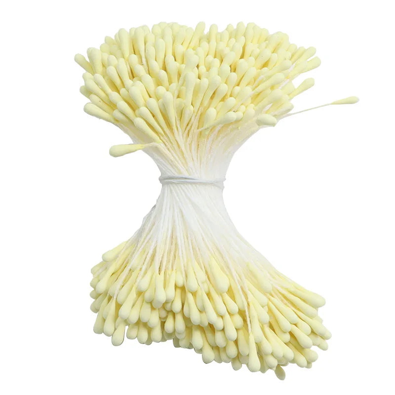 400pcs 2mm Moulti Options Artificial Flower stamen Mini Pearl Floral pistil For Wedding Party Home Decoration DIY Accessories Beauty World Shop