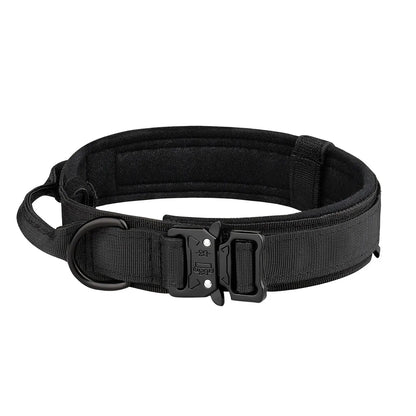 Pet Products Outdoor Tactical Dog Collar Metal Buckle Breathability Nylon Collar Medium and Large Dog Training Neck Collar Dog Beauty World Shop