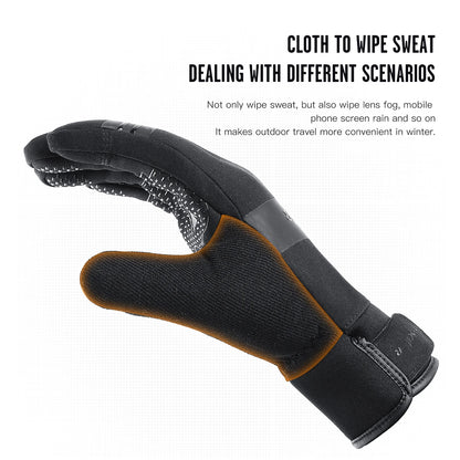 3M Ski Gloves Black Waterproof Winter Warm Cycling Outdoor Sports Running Riding Motorcycle Touch Screen Snowboard Gloves Men Beauty World Shop