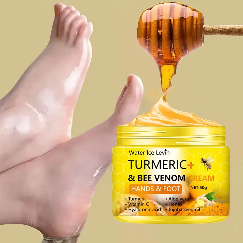 Turmeric Bee Venom Anti-Drying Crack Foot Cream Hand Cracked Repair Skin Removal Care Cream Dead Feet Hand Skin 50g Beauty World Shop