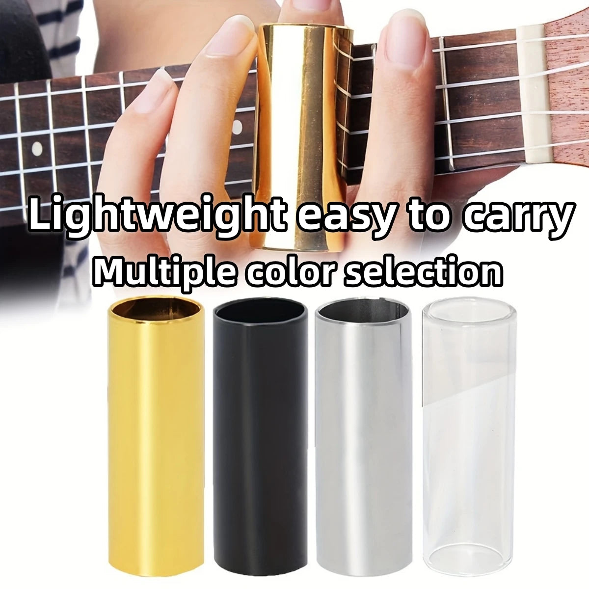 Miwayer Slider 60MM High Guitar Slide Bar Stainless Steel Metal/Glass Finger Slides Ukulele String Instruments Guitar Accessorie Beauty World Shop