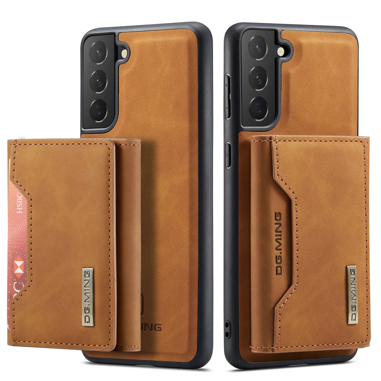 DG.MING Magnetic Detachable PU Leather Wallet Case for Samsung Galaxy S23 Ultra S22 S21 S20 FE A52 A52S A12 A54 A14 Note20 Ultra Beauty World Shop