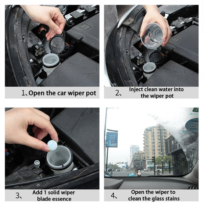 200-10pcs Solid Cleaner Car Windscreen Cleaner Effervescent Tablet Auto Wiper Glass Solid Cleaning Concentrated TabletsDetergent Beauty World Shop