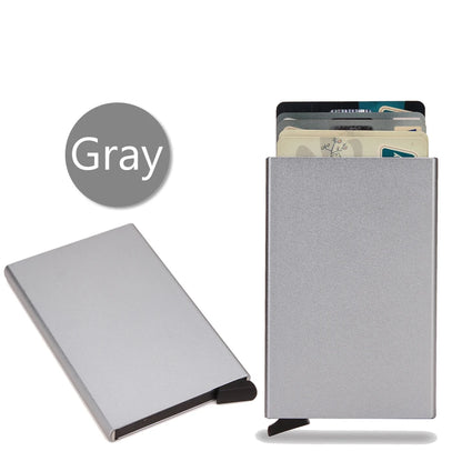 Rfid Smart Wallet Card Holder Metal Thin Slim Men Women Wallets Pop Up Minimalist Wallet Small Black Purse Vallet Walets for Men Beauty World Shop