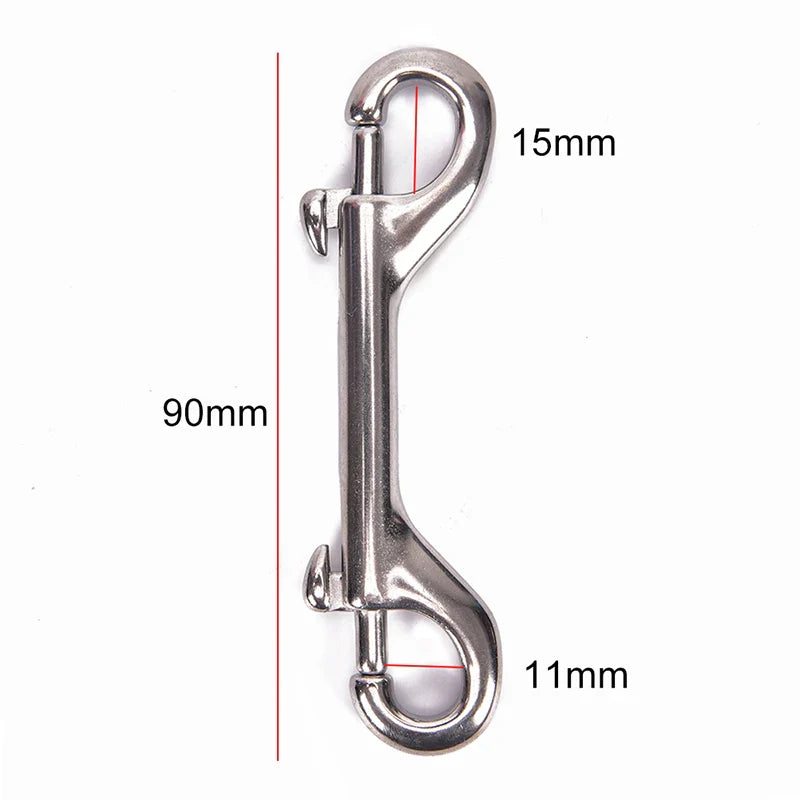 65mm 90mm 100mm 115mm Double Ended Scuba Diving Hook Stainless Steel Eye Bolt Snap Hook Quick Draw Link Carabiner Beauty Trend Shop