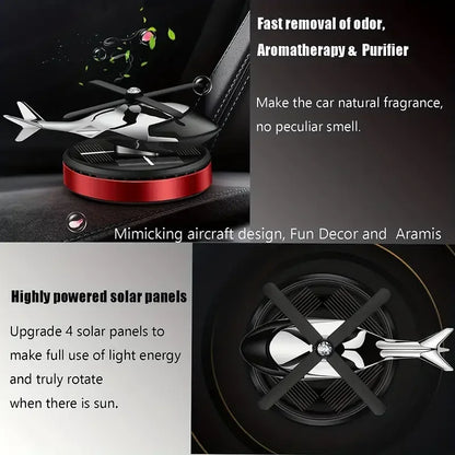 Helicopter Styling Solar Car air freshenerDecorative Aromatherapy Car interior accessories Propeller rotary perfume diffuser Beauty World Shop
