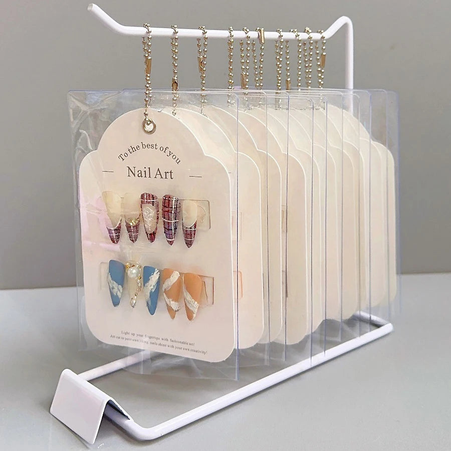 False Nail Art Color Card Display Stand Gel Polish Template Sample Stand for Nail Tips Showcase Beauty World Shop