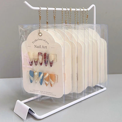 False Nail Art Color Card Display Stand Gel Polish Template Sample Stand for Nail Tips Showcase Beauty World Shop