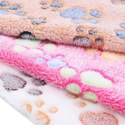 Soft Fluffy High Quality Pet Blanket Cute Cartoon Pattern Pet Mat Warm and Comfortable Blanket for Cat Dogs Mat