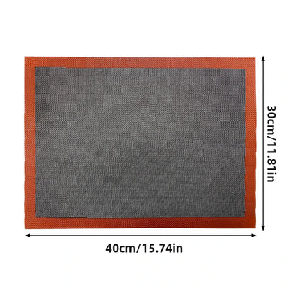 30X40cm Silicone Grill Mat Baking Tray Breathable Cookie Bread Mat Oven Microwave High Temperature Baking Kitchen Tools Beauty World Shop