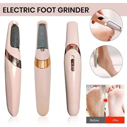 NEW USB Electric Dead Skin Pedicure Automatic Foot Grinder Rechargeable Roller Feet Pedicure Tool with 2 Removable Roller Heads Beauty World Shop