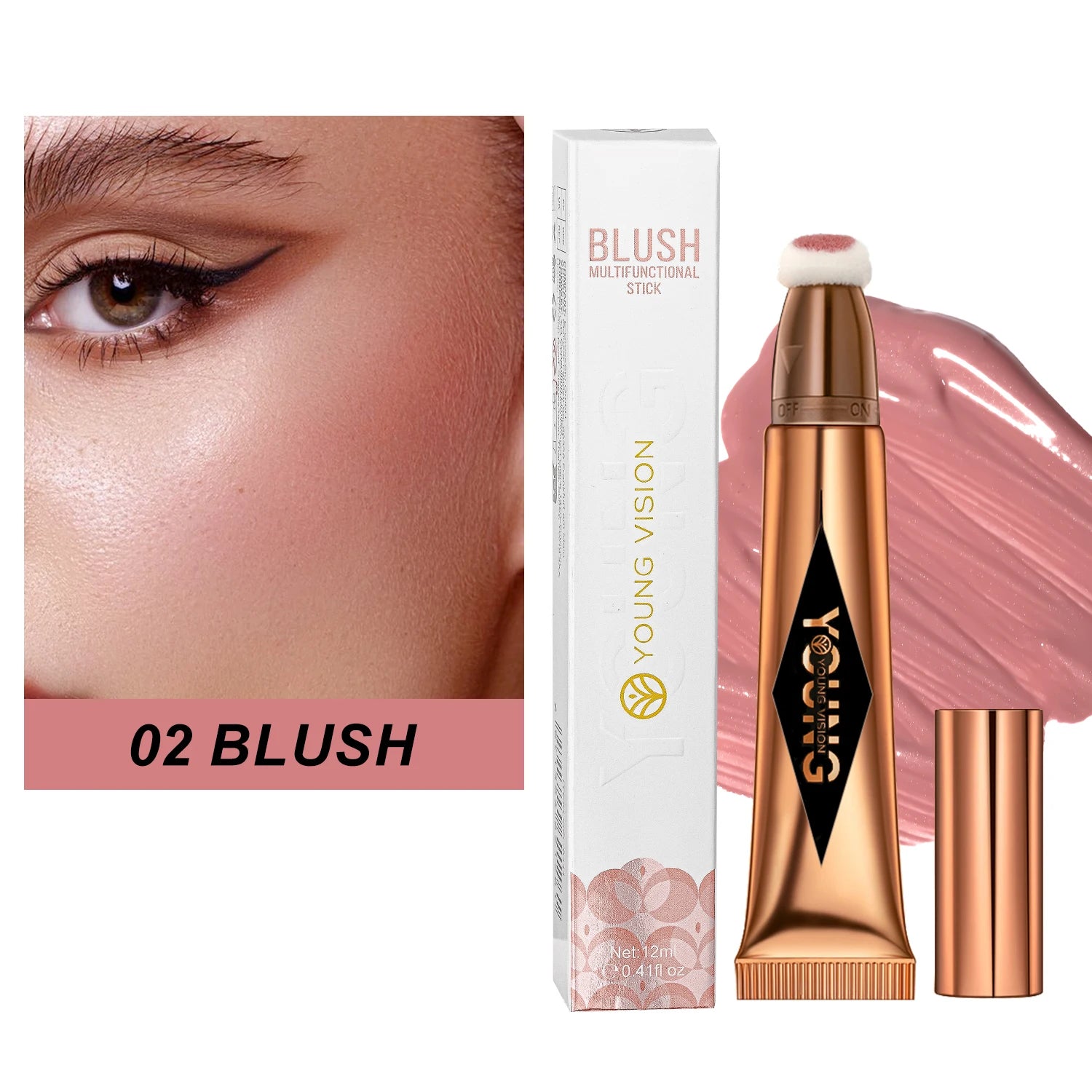 Multifunctional Liquid Blush Face Contour Highlight Eye Shadow Stick durable waterproof silky all-in-one creamy texture Beauty World Shop