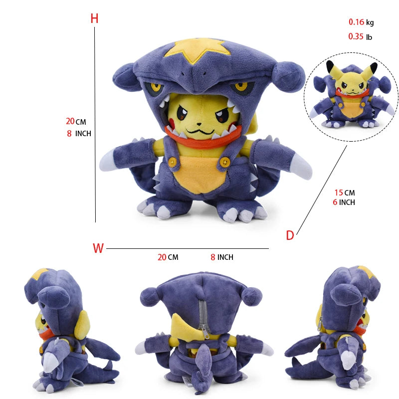 Cos Eevee Pikachu Cosplay Plush Toys Charizard Peluche Lucario Stuffed Animal Doll Collectible Gift,Cartoon 20-30CM Beauty World Shop