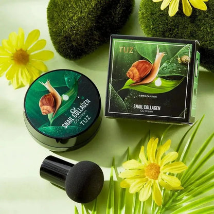 Snail Collagen BB Cream Mushroom Head Air Cushion CC Cream Face Concealer Brightening Moisturizing Foundation Cream Waterproof Beauty World Shop