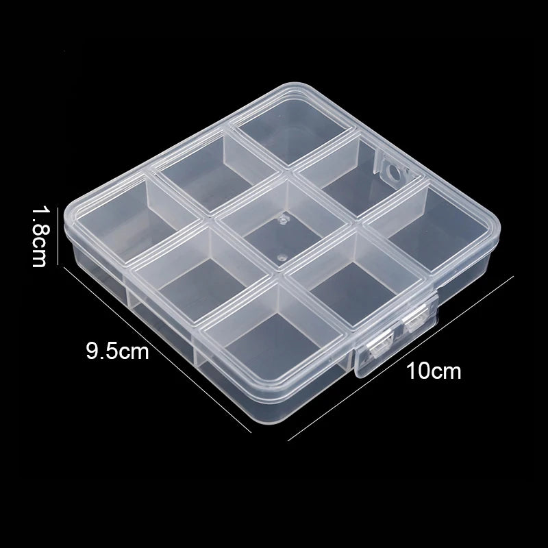 Transparent Storage Container Jewelry Box Clear Plastic Organizer Box Empty Earring Storage Organizer Display Case for Beads Beauty World Shop