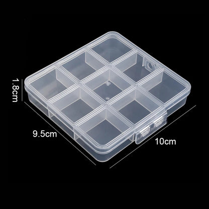 Transparent Storage Container Jewelry Box Clear Plastic Organizer Box Empty Earring Storage Organizer Display Case for Beads Beauty World Shop