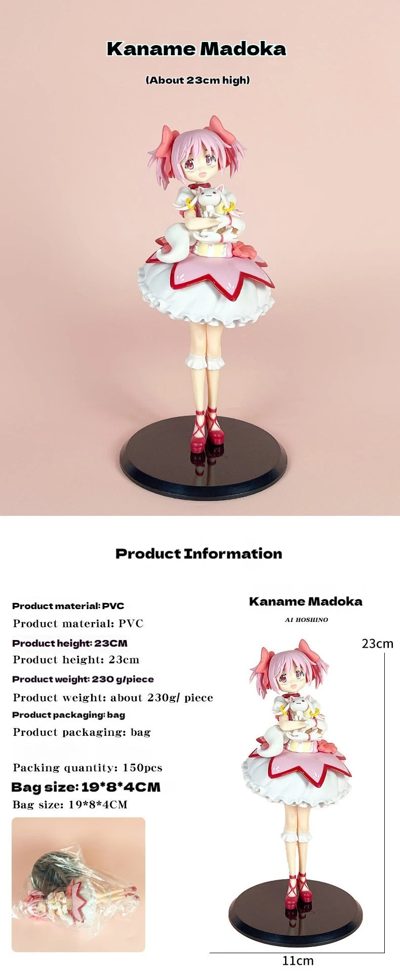 Puella Magi Madoka Magica Kaname Madoka Anime Character Models Figurines Desktop Ornaments Exquisite Toy Collection Otaku Gifts Beauty World Shop