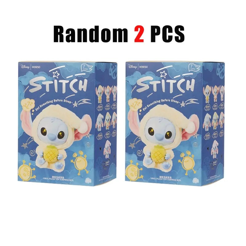 NEW Stitch Eat Something Before Sleep Series Blind Box Plush Dolls Pendant Cute Doll Ornament Mystery Box Surprise Toys Gifts Beauty World Shop