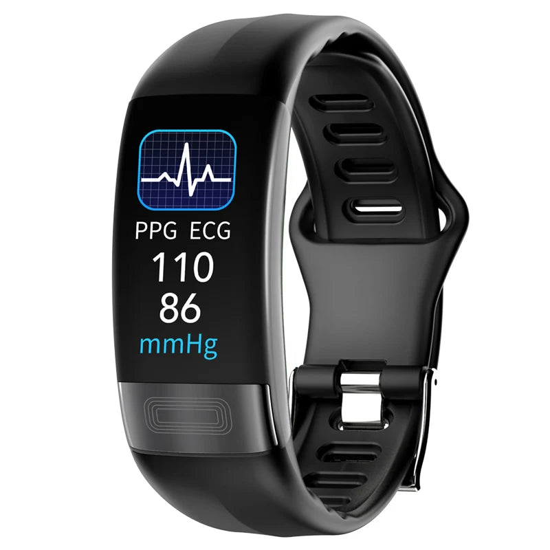 ECG+PPG Smart Wristband Fitness Tracker for Women Men Calorie Blood Pressure Waterproof Sport Smartband Health Smartwatch Beauty World Shop