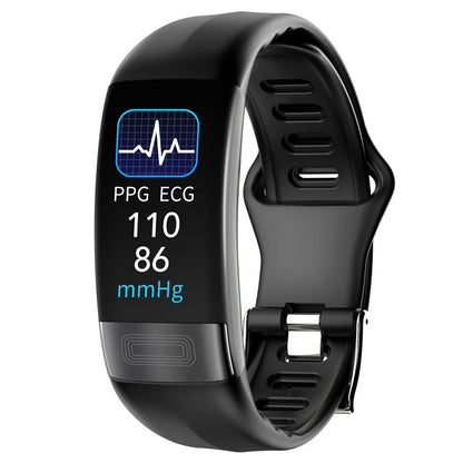ECG+PPG Smart Wristband Fitness Tracker for Women Men Calorie Blood Pressure Waterproof Sport Smartband Health Smartwatch Beauty World Shop