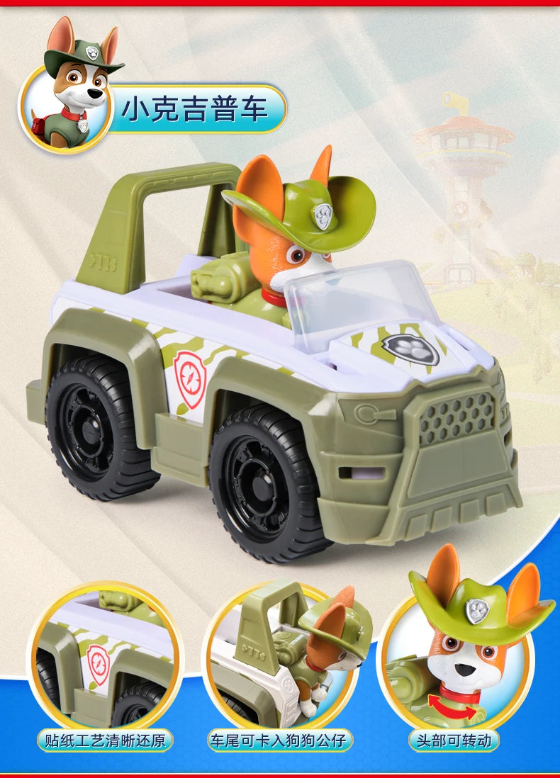 New Original PAW PATROL Vehicle Car Ryder Tracker Everest Chase Rex Skye Rocky Marshall Zuma Action Figure Toy Kid Birthday Gift Beauty World Shop