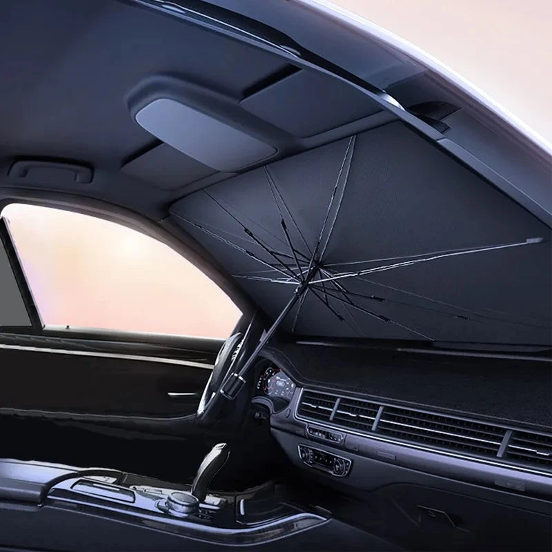 Car Sunshade Umbrella Windshield Folding Front Parasol Umbrella Type Sun Shade for Car Window Summer Sun Protection Accessories Beauty World Shop