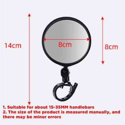 Universal Bicycle Mirror Rearview Adjustable Rotate Wide-Angle Cycling Handlebar Rear View Mirrors for MTB Road Bike Accessori Beauty World Shop