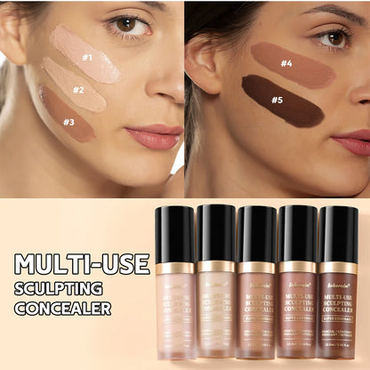 Long-lasting Coverage Concealer Matte Foundation Multi-Use Cream Oil Free Highlight and Retouch Face Makeup Products for Women Beauty World Shop