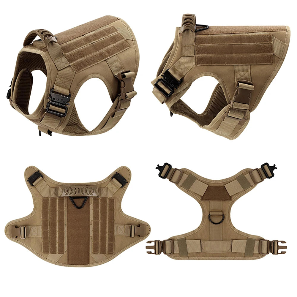 Military Large Dog Harness Training Pet Vest for French Bulldog German Shepherd Malinois Tactical Harnesses For Dogs Accessories Beauty World Shop