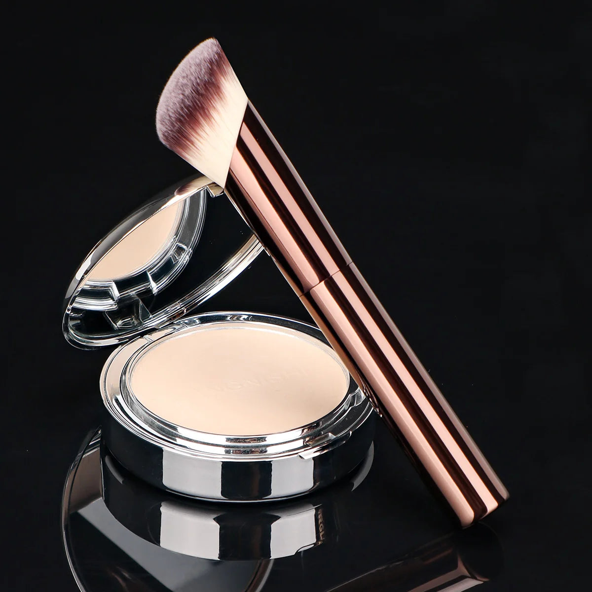 1pc Professional Foundation Brush Set, Beveled Tubular Makeup Brush, Makeup Tools With Soft Fiber For Easy Carrying, Brush For T Beauty World Shop