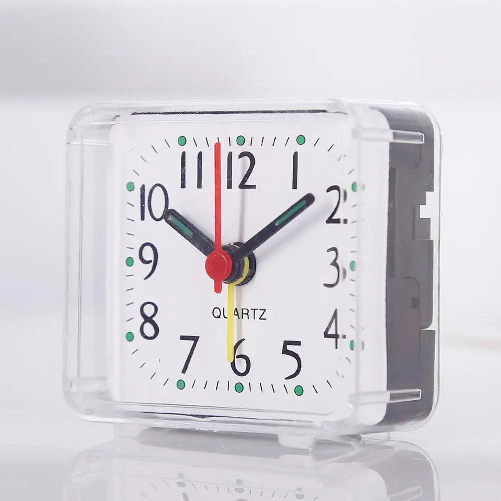 Bedside Small Alarm Clock Quartz Battery Square Candy Color Student Bedroom Alarm Clock Wake Up With Beeping Sound Beauty World Shop