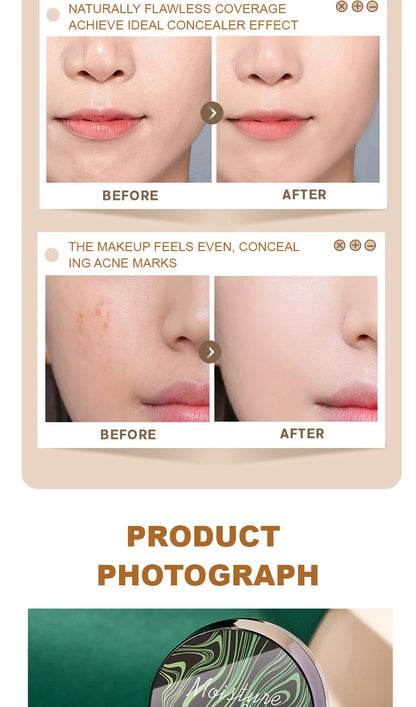 Ocheal BB Cream Air Cushion Compact Make Up Foundation Concealer Cream for Face Cosmetics Makeup Mushroom Head Puff Beauty World Shop