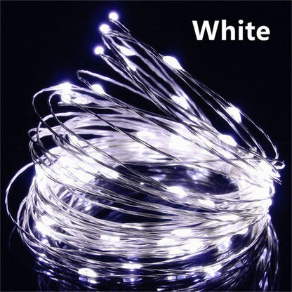 USB Led Fairy Lights Copper Wire String 20M 200LED Holiday Outdoor Lamp Garland For Christmas Tree Wedding Party Decoration Beauty World Shop