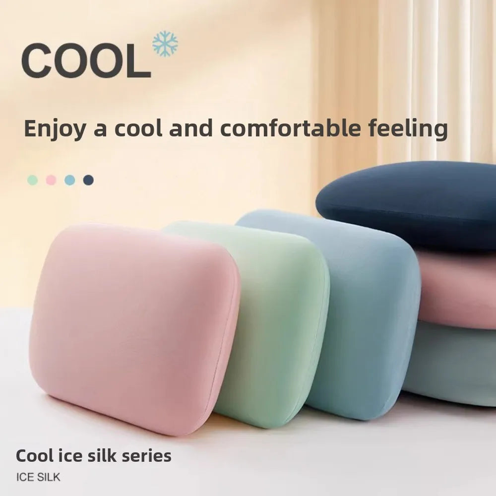 Portable Sponge Nap Pillow Macaron Color Soft Neck Pillow Multifunction Cervical Support Travel Sleeping Pillow Office Beauty World Shop
