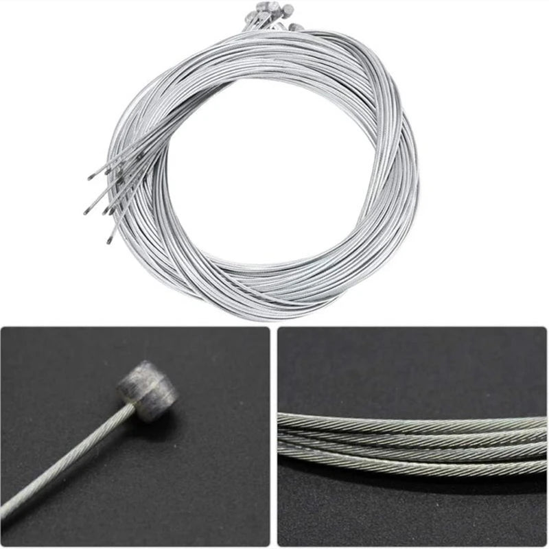 10/5/3/1PC 2M MTB Bicycle Brake Line Bicycle Speed Line Fixed Gear Shifter Gear Brake Cable Set Core Inner Wire MTB Road Bike Beauty World Shop