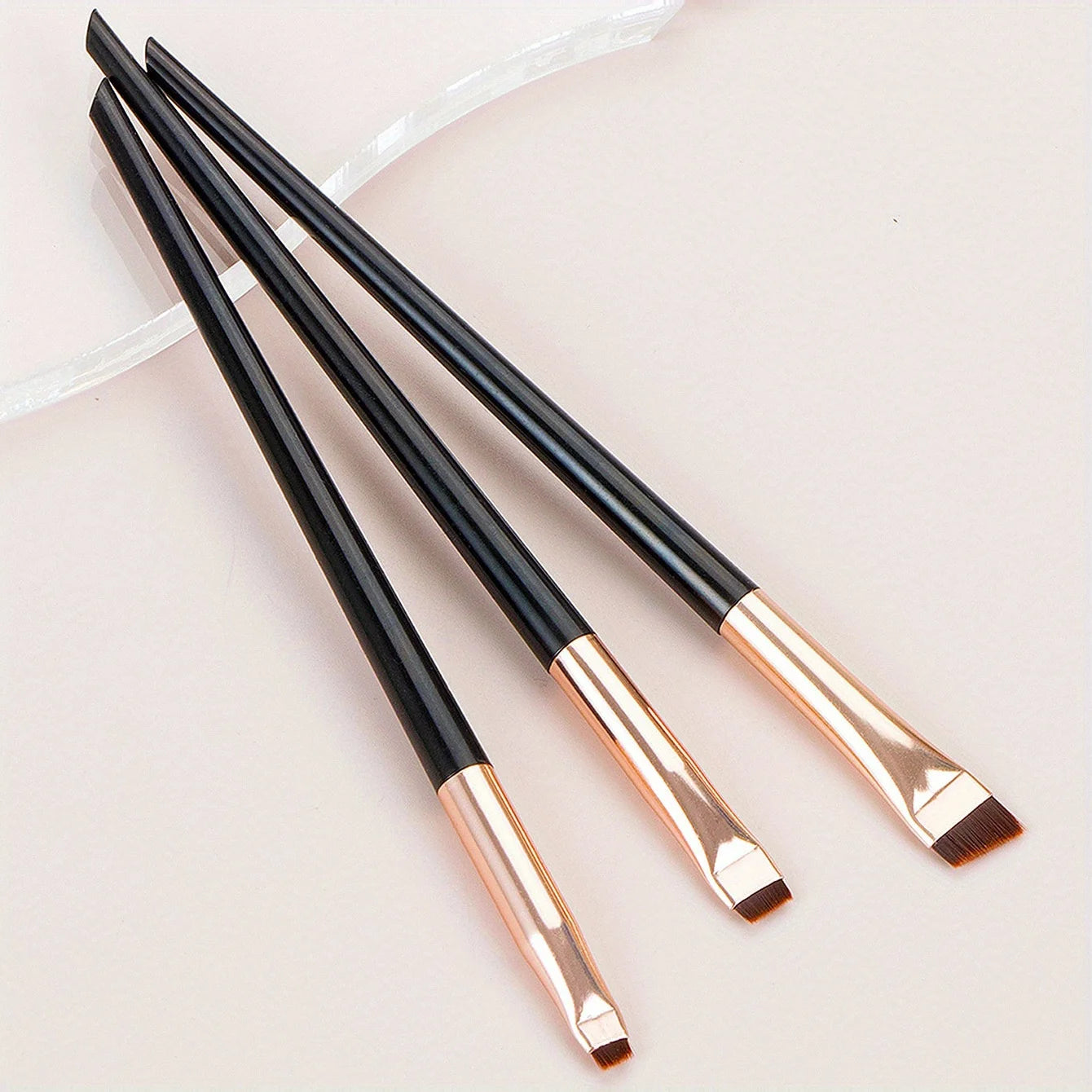 3pcs Makeup Brush Set,Blade eyeliner brush fine oblique head eyebrow brush outline eyeliner ultra-thin eye shadow brush makeup b Beauty World Shop