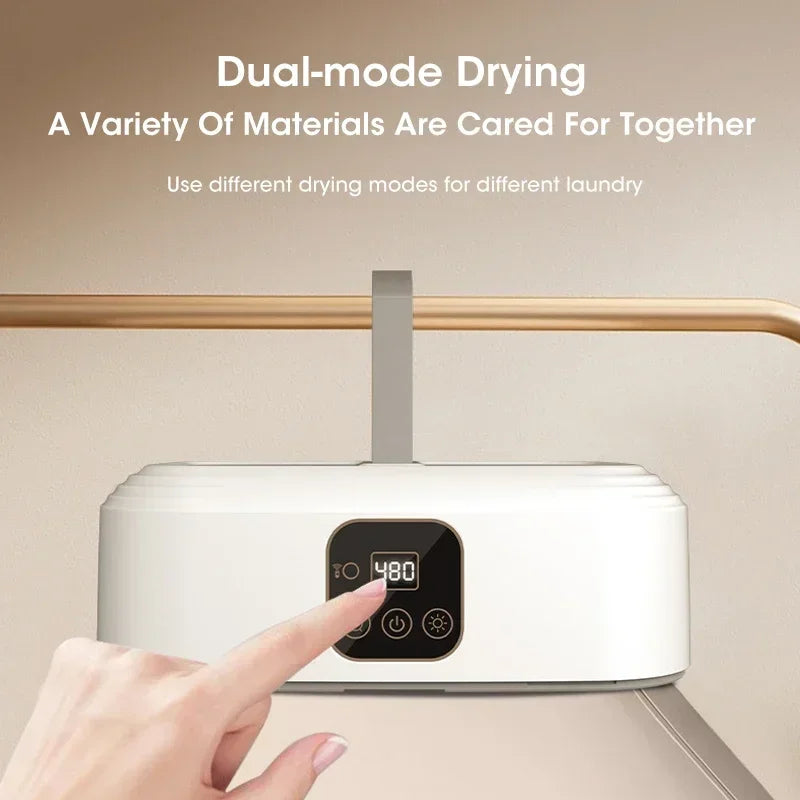 Portable Clothes Dryer Folded Electric Clothing Dryer Multifunctional Intelligent Timed Warm Laundry Dryer with Remote Control
